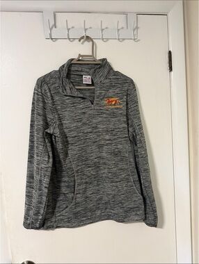 Gray Guelph Gryphons Marbled Quarter-Zip Pullover with Embroidered Logo